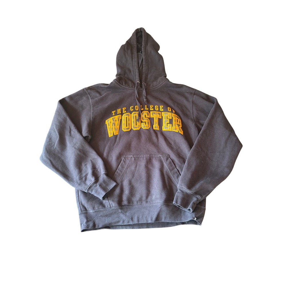 Gear For Sports Hoodie Black College of Wooster Big Cotton Plaid Applique Mens S